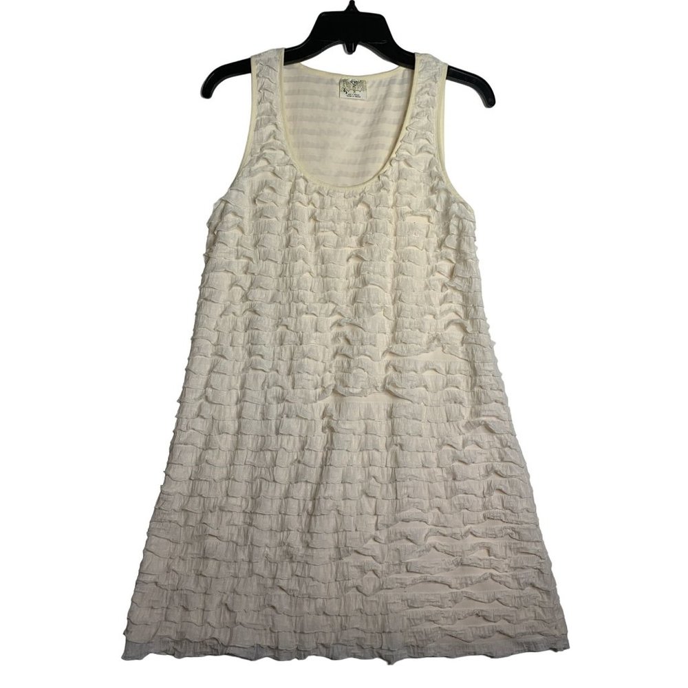 Free People Sleeveless Ruffle Dress Medium Off White